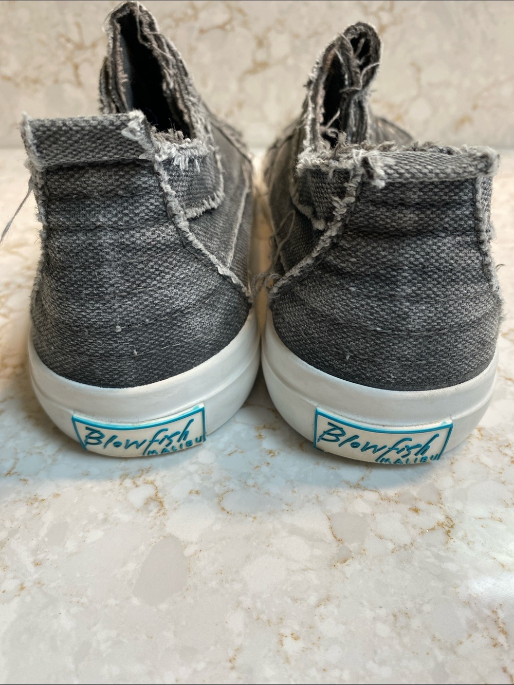 Blowfish Frayed Canvas Slip-Ons in Gray - Picture 5 of 5